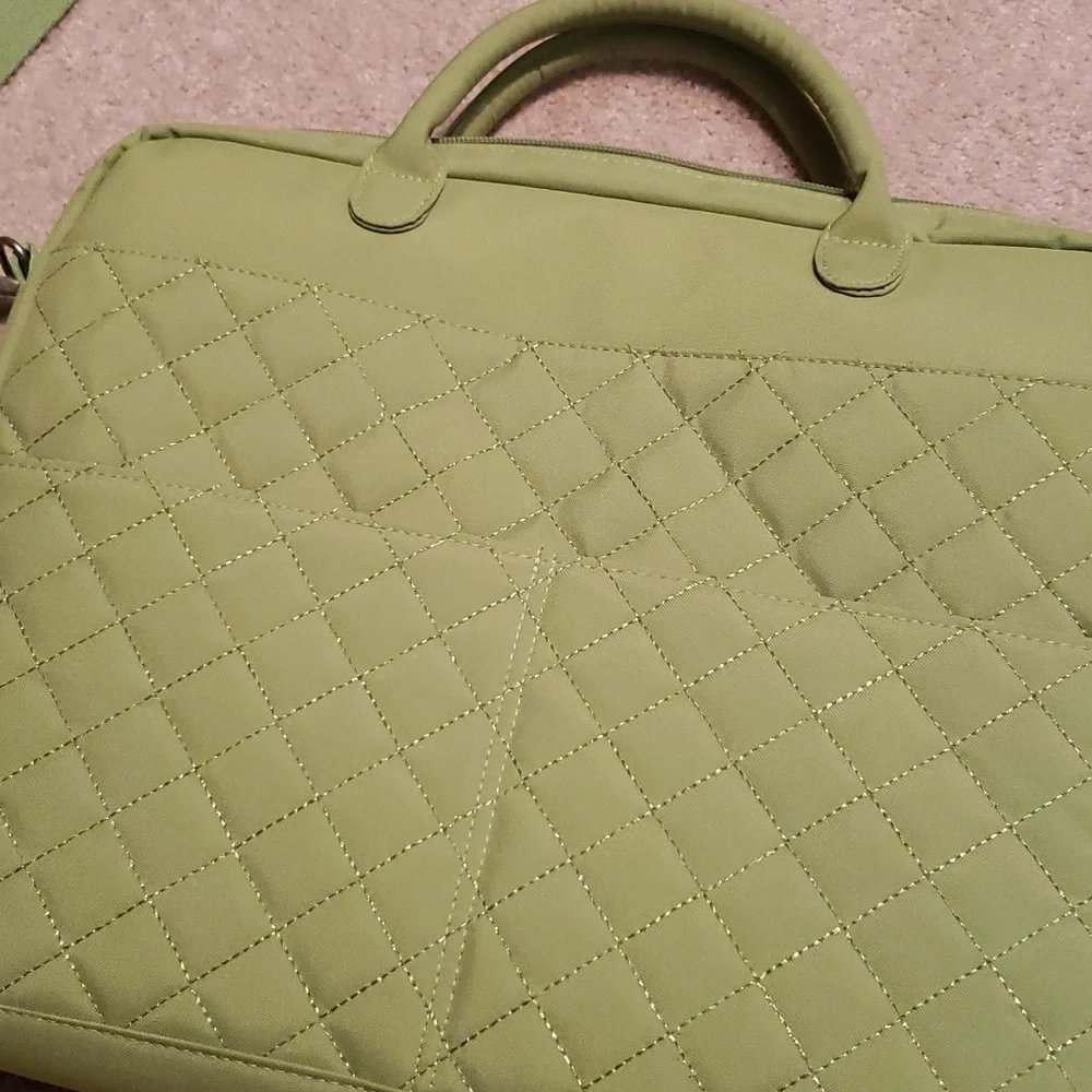 Milano lime green laptop bag
